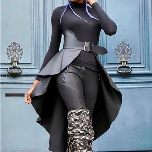 Fashion Nova Faux Leather Skirt Belt